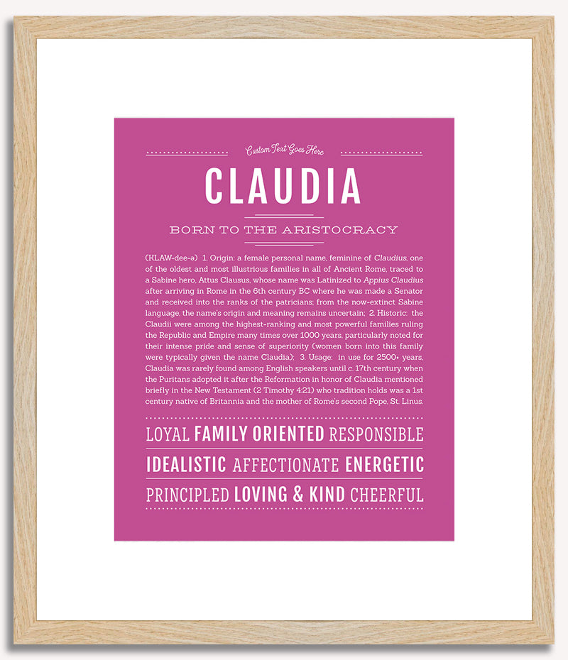 Claudia | Name Art Print