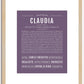 Claudia | Name Art Print