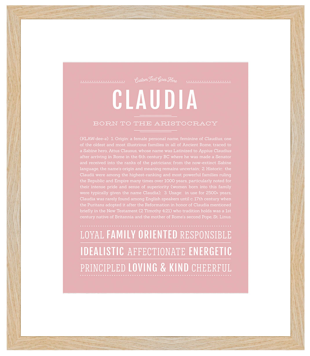 Claudia | Name Art Print