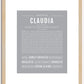 Claudia | Name Art Print