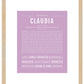 Claudia | Name Art Print