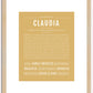 Claudia | Name Art Print