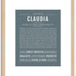 Claudia | Name Art Print