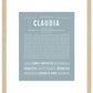 Claudia | Name Art Print