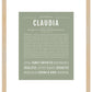 Claudia | Name Art Print