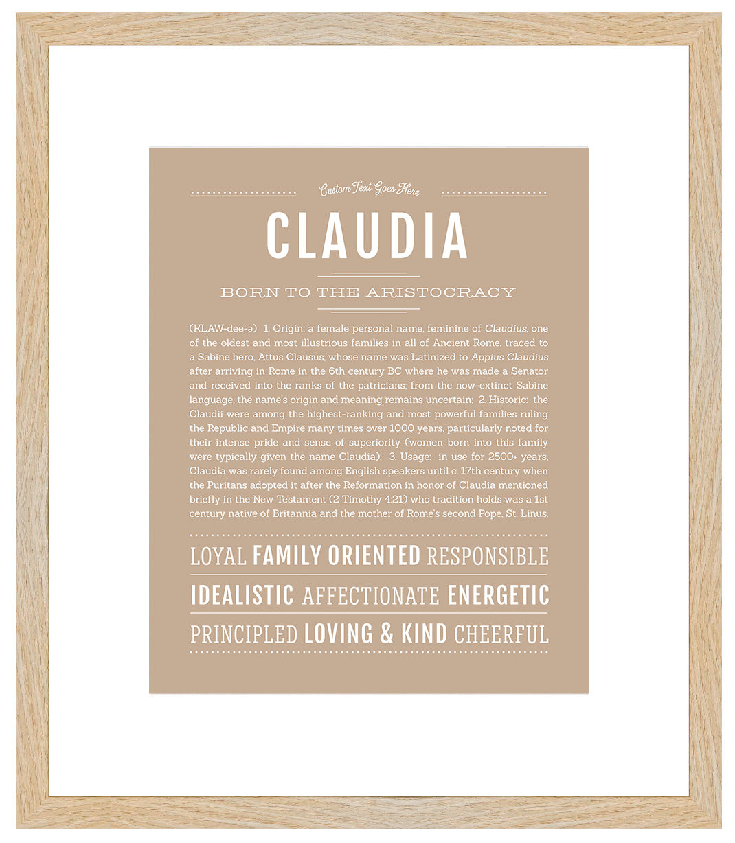 Claudia | Name Art Print