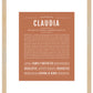 Claudia | Name Art Print