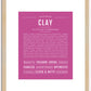 Clay | Name Art Print