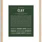 Clay | Name Art Print