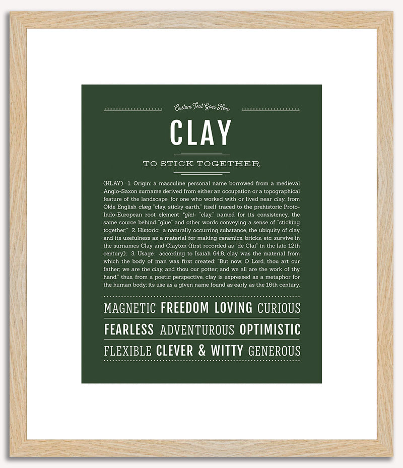 Clay | Name Art Print