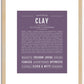 Clay | Name Art Print