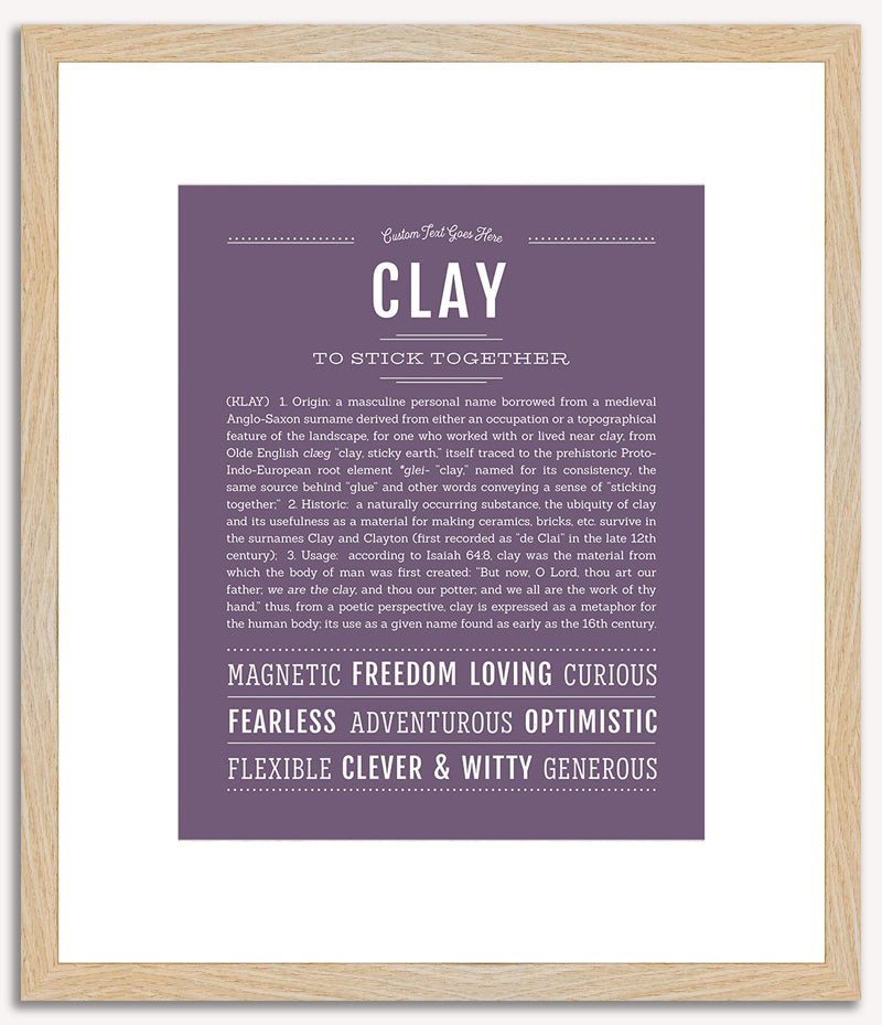 Clay | Name Art Print