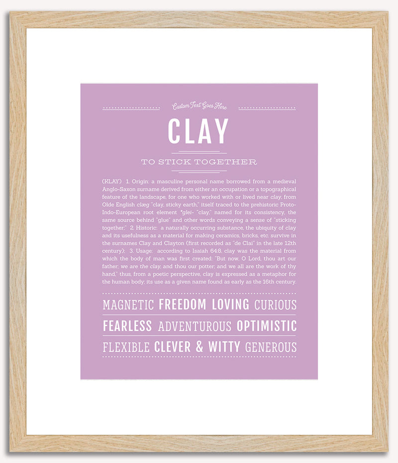 Clay | Name Art Print