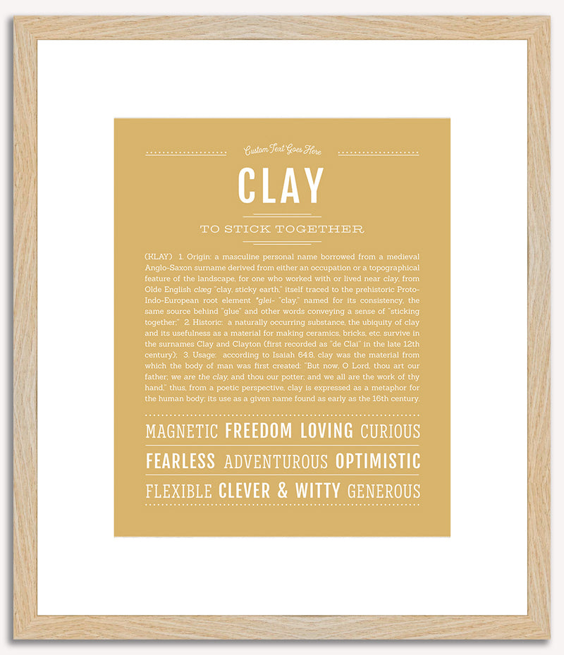 Clay | Name Art Print