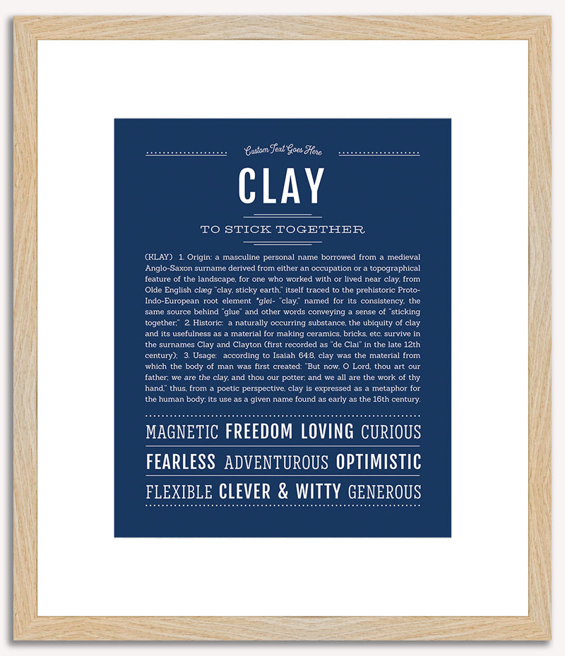 Clay | Name Art Print