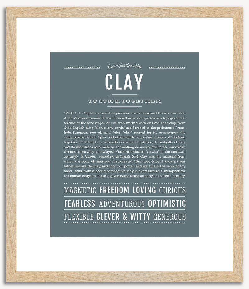 Clay | Name Art Print