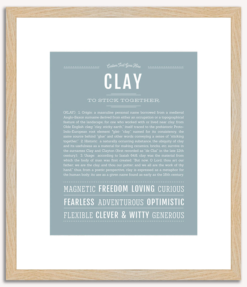 Clay | Name Art Print