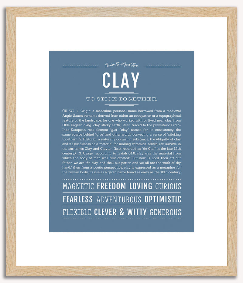 Clay | Name Art Print