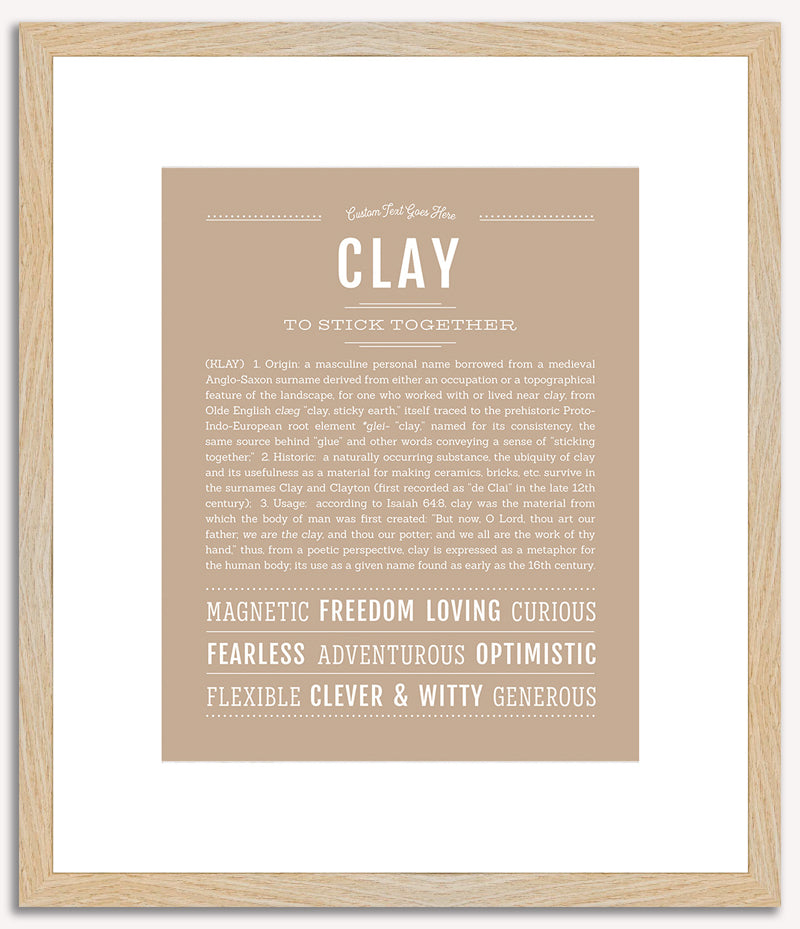 Clay | Name Art Print