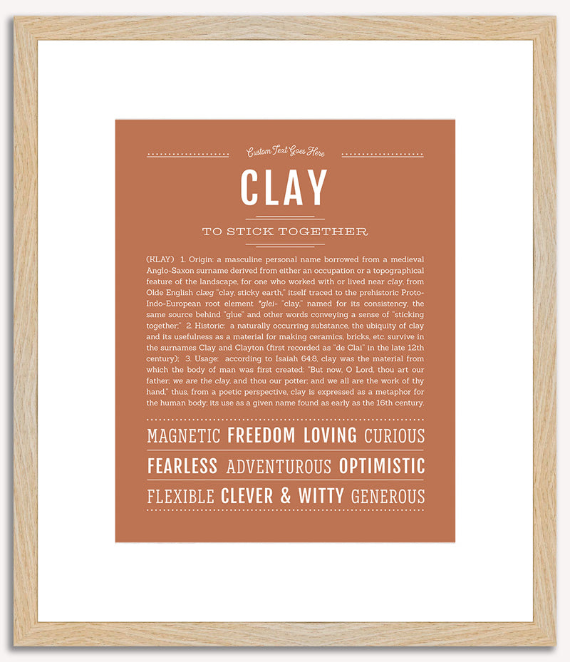 Clay | Name Art Print