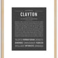 Clayton | Name Art Print