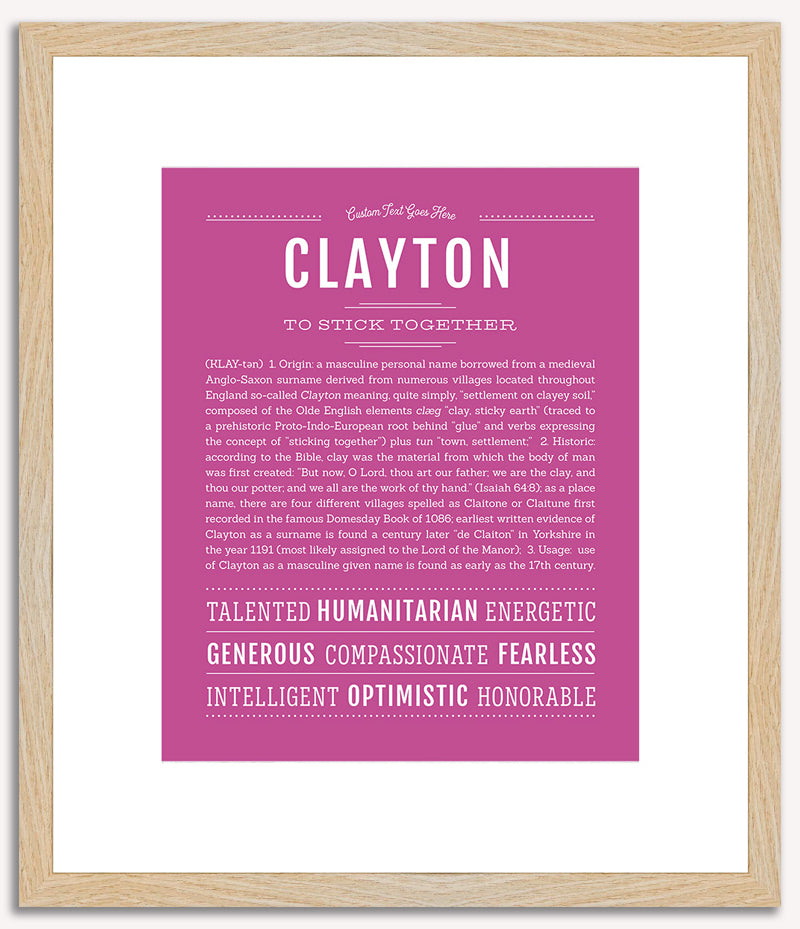 Clayton | Name Art Print