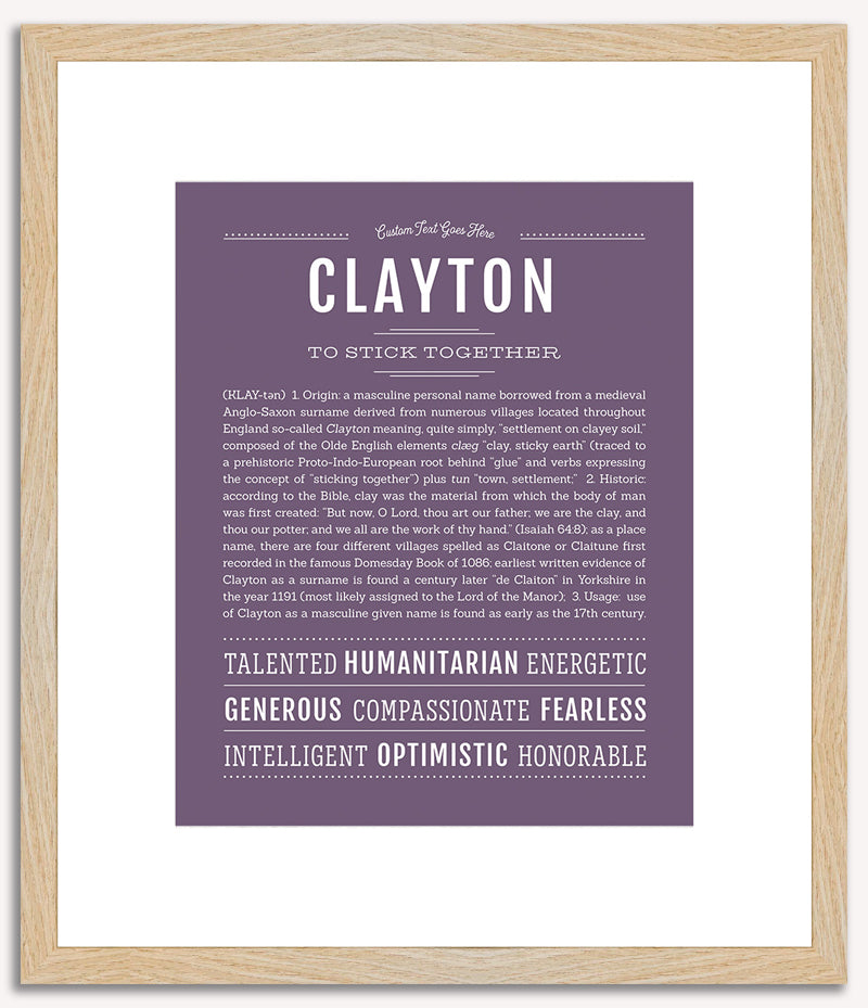 Clayton | Name Art Print