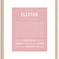 Clayton | Name Art Print