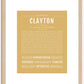 Clayton | Name Art Print