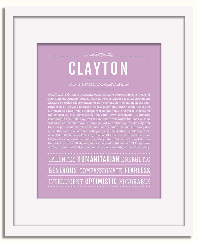 Frame Options | Lilac | White Frame, Matted