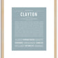 Clayton | Name Art Print