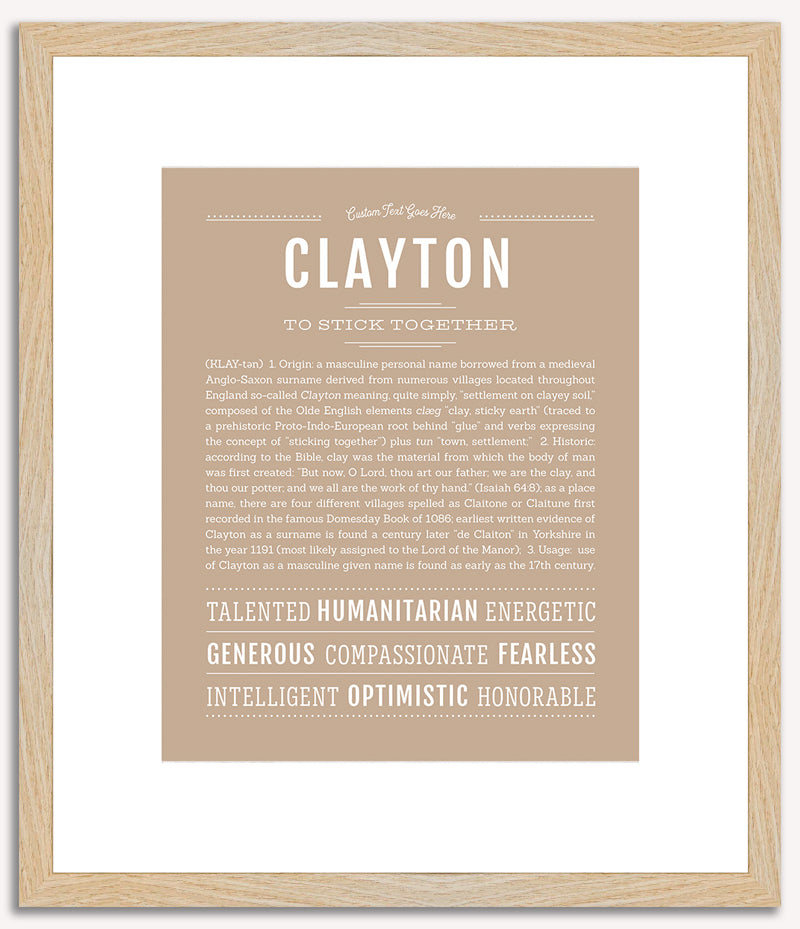 Clayton | Name Art Print