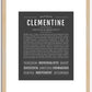 Clementine | Name Art Print