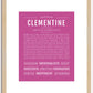 Clementine | Name Art Print