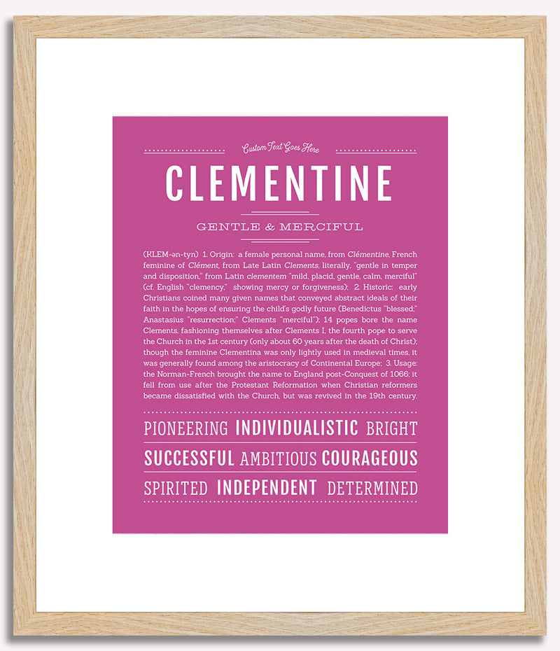 Clementine | Name Art Print