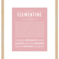 Clementine | Name Art Print