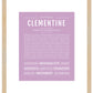 Clementine | Name Art Print