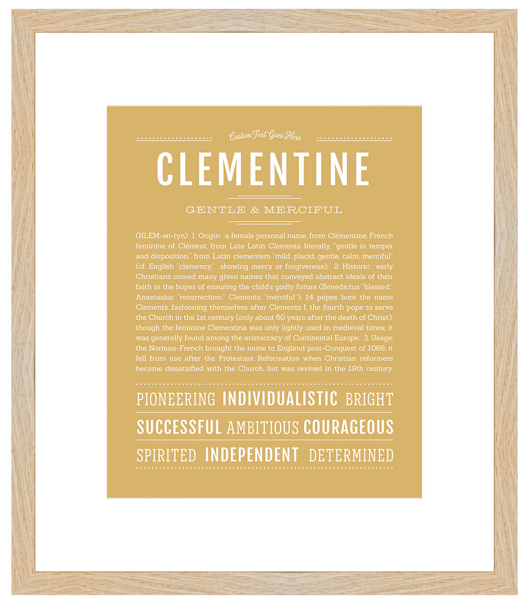 Clementine | Name Art Print