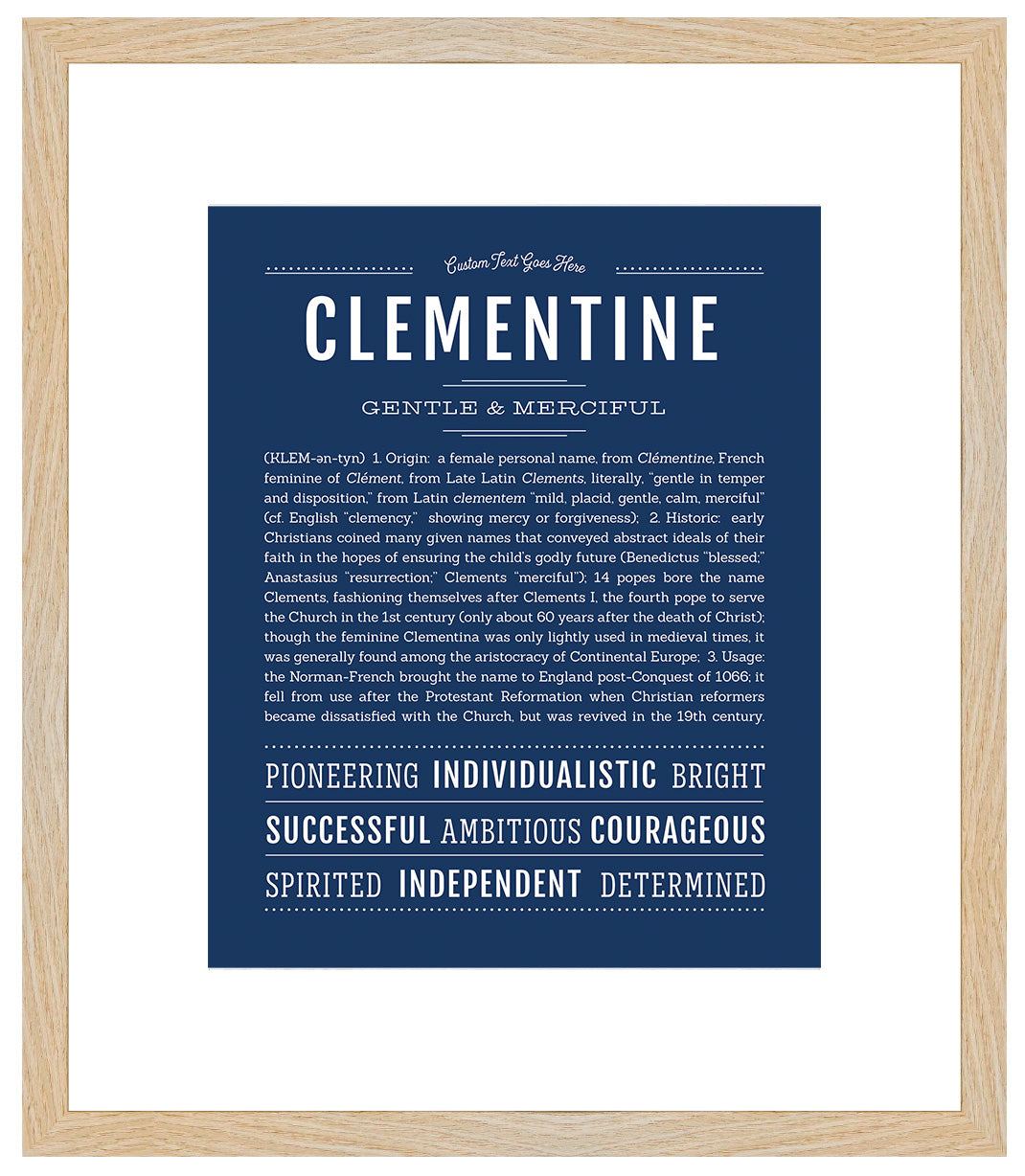 Clementine | Name Art Print