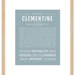 Clementine | Name Art Print