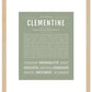 Clementine | Name Art Print