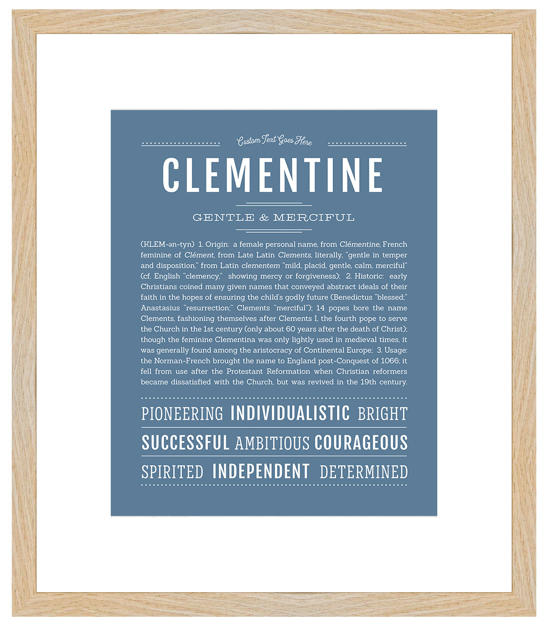 Clementine | Name Art Print