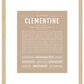 Clementine | Name Art Print