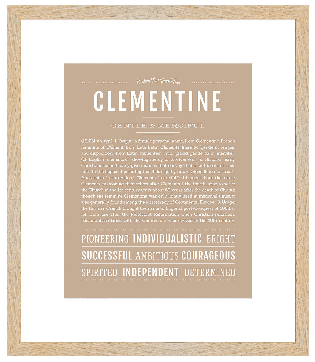 Clementine | Name Art Print