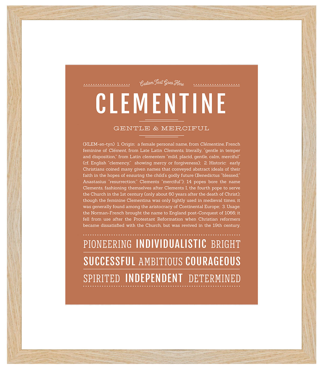 Clementine | Name Art Print