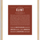 Clint | Name Art Print