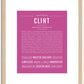 Clint | Name Art Print