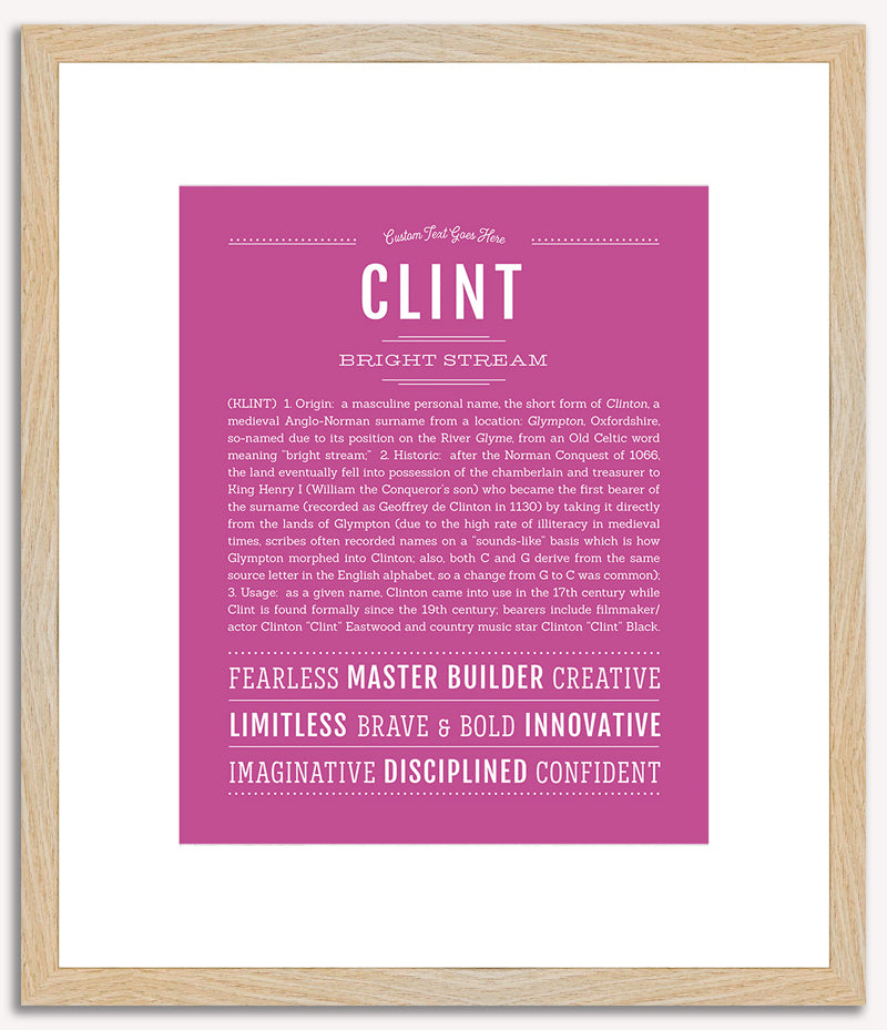 Clint | Name Art Print