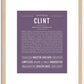 Clint | Name Art Print