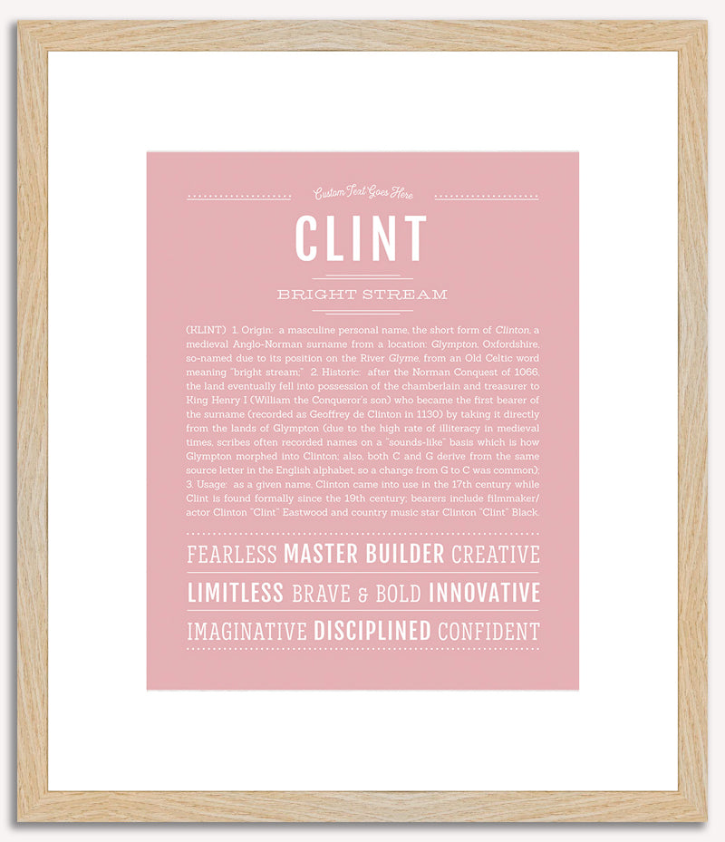 Clint | Name Art Print